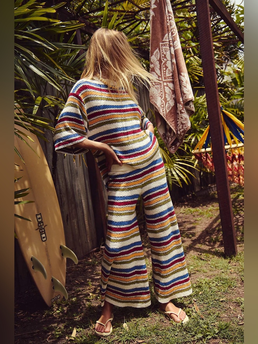 NWT! Free People Free-Est Over The Rainbow Sweater Set Sz L/M